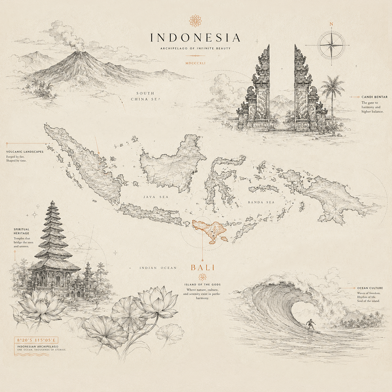 Mapa fine art — Indonésia